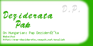 deziderata pap business card